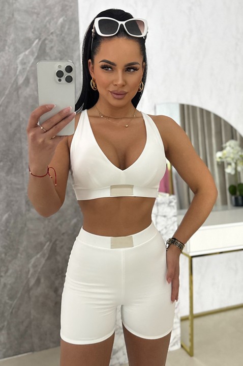 Αθλητικό σετ VLONZILA WHITE, Χρώμα: άσπρο, IVET.EU - Εκπτώσεις έως -80%