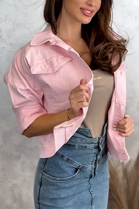 Τζιν μπουφάν MOLDENZA PINK, Χρώμα: ροζ, IVET.EU - Εκπτώσεις έως -80%