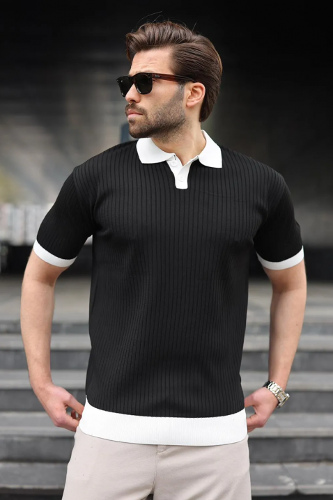 Ανδρικό μπλουζάκι RONELMO BLACK, Χρώμα: μαύρο, IVET.EU - Εκπτώσεις έως -80%
