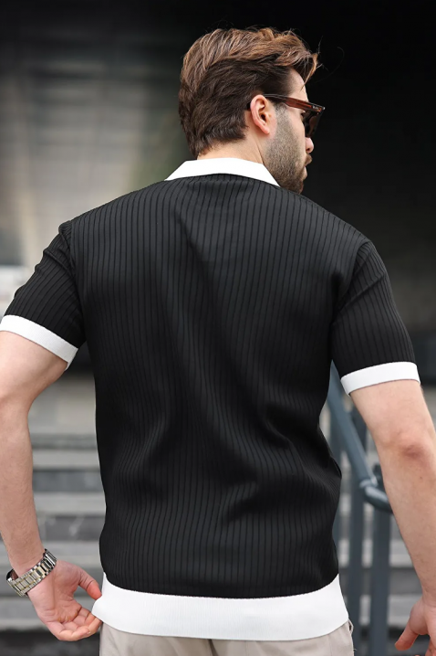 Ανδρικό μπλουζάκι RONELMO BLACK, Χρώμα: μαύρο, IVET.EU - Εκπτώσεις έως -80%