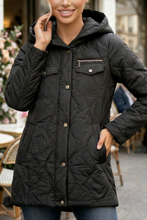 Μπουφάν ZELARIA BLACK, Χρώμα: μαύρο, IVET.EU - Εκπτώσεις έως -80%