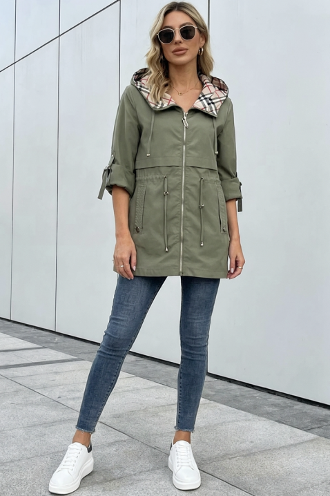 Μπουφάν ZAVORIA KHAKI, Χρώμα: χακί, IVET.EU - Εκπτώσεις έως -80%