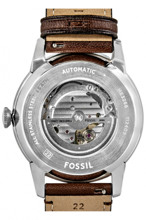 Ανδρικό ρολόι Fossil Townsman Automatic ME3266, Χρώμα: καφέ, IVET.EU - Εκπτώσεις έως -80%
