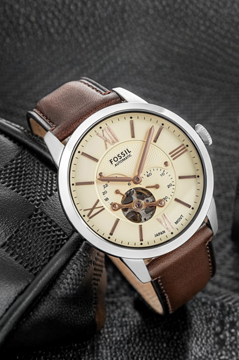 Ανδρικό ρολόι Fossil Townsman Automatic ME3266, Χρώμα: καφέ, IVET.EU - Εκπτώσεις έως -80%