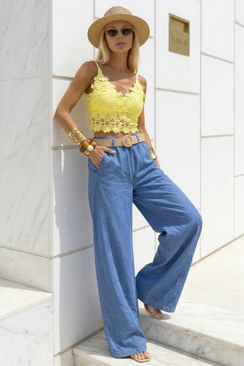 Τζιν GLOREDANA, Χρώμα: Γαλάζιο, IVET.EU - Εκπτώσεις έως -80%