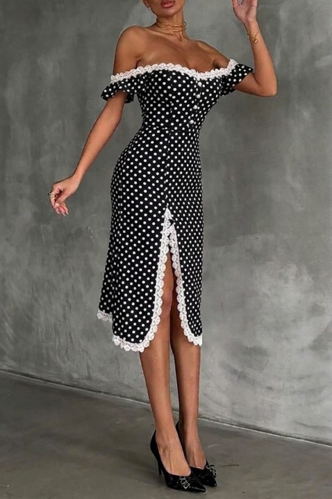 Φόρεμα MALDENZA, Χρώμα: μαύρο και άσπρο, IVET.EU - Εκπτώσεις έως -80%