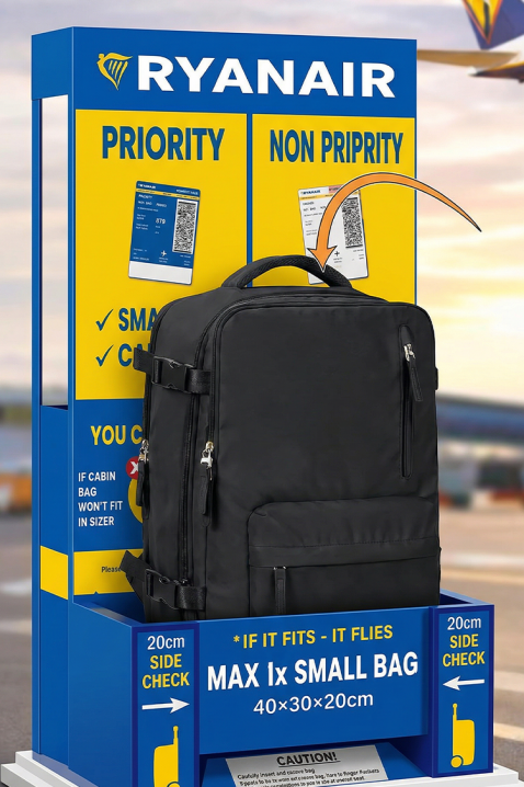 Τσάντα χειραποσκευών Ryanair ROLNEZA BLACK, Χρώμα: μαύρο, IVET.EU - Εκπτώσεις έως -80%