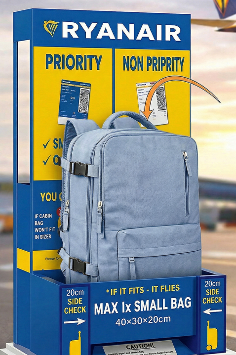 Τσάντα χειραποσκευών Ryanair ROLNEZA SKY, Χρώμα: Γαλάζιο, IVET.EU - Εκπτώσεις έως -80%