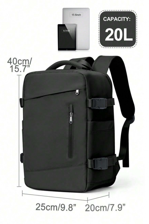 Τσάντα χειραποσκευών WINZONA BLACK - για Ryanair/Wizz Air, Χρώμα: μαύρο, IVET.EU - Εκπτώσεις έως -80%