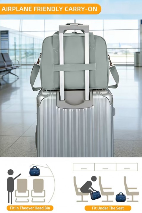 Τσάντα για χειραποσκευές WINDINZA MINT - κατάλληλη για Ryanair/Wizz Air, Χρώμα: μέντα, IVET.EU - Εκπτώσεις έως -80%