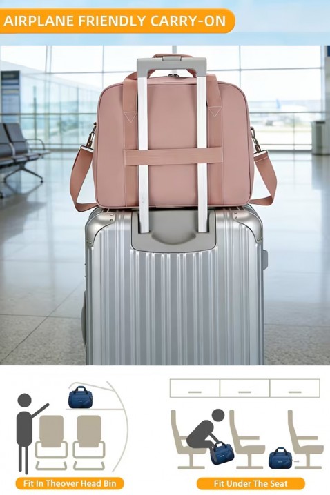 Τσάντα για χειραποσκευές WINDINZA PUDRA - κατάλληλη για Ryanair/Wizz Air, Χρώμα: πούδρα, IVET.EU - Εκπτώσεις έως -80%