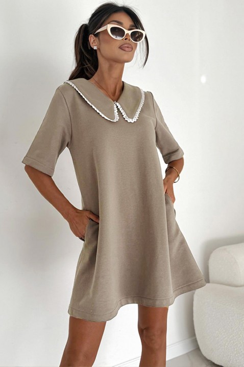 Φόρεμα VANORLA BEIGE, Χρώμα: μπεζ, IVET.EU - Εκπτώσεις έως -80%