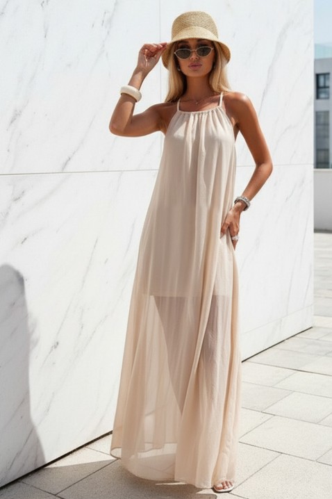 Φόρεμα LONZELA BEIGE, Χρώμα: μπεζ, IVET.EU - Εκπτώσεις έως -80%