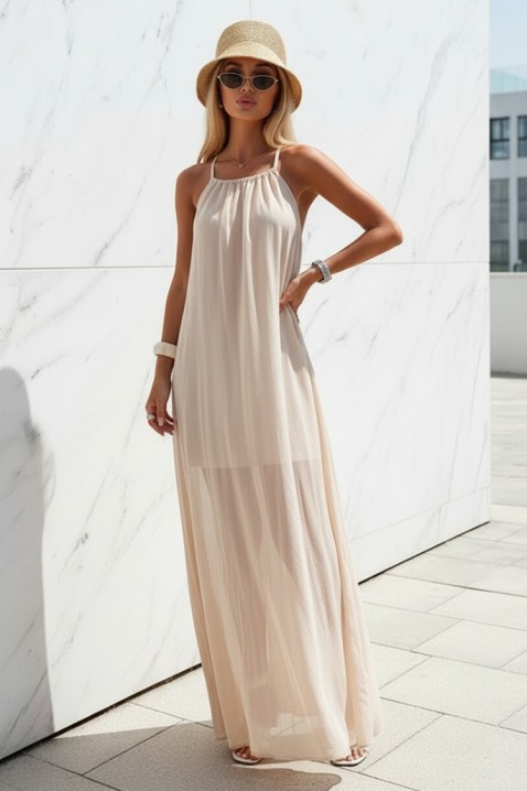 Φόρεμα LONZELA BEIGE, Χρώμα: μπεζ, IVET.EU - Εκπτώσεις έως -80%