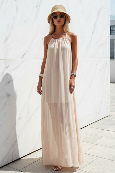 Φόρεμα LONZELA BEIGE, Χρώμα: μπεζ, IVET.EU - Εκπτώσεις έως -80%