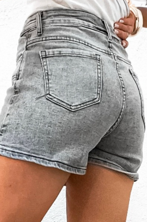 Φούστα-σορτσάκι σε μοντέρνο γκρι denim SIVALZA, Χρώμα: γκρι, IVET.EU - Εκπτώσεις έως -80%