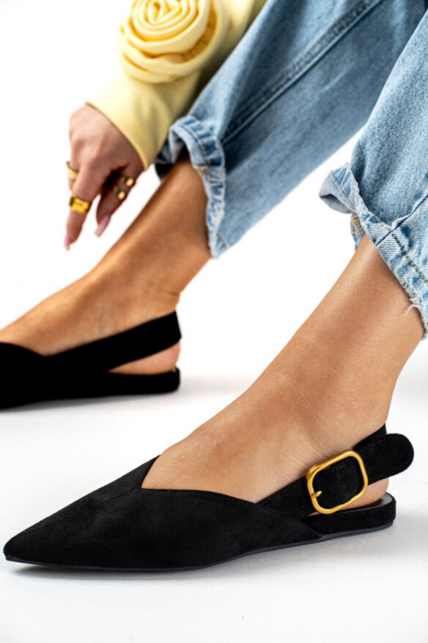Κομψά γυναικεία παπούτσια με ανοιχτή φτέρνα LESTARA BLACK, Χρώμα: μαύρο, IVET.EU - Εκπτώσεις έως -80%