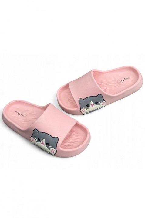 Γυναικείες παντόφλες με σχέδιο γατάκι KEYTINA PINK, Χρώμα: ροζ, IVET.EU - Εκπτώσεις έως -80%
