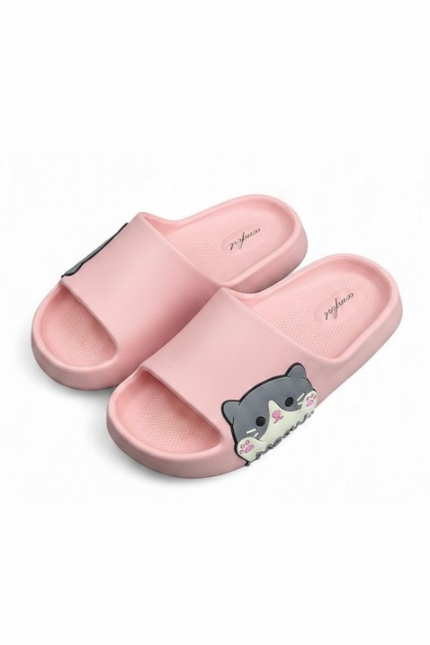 Γυναικείες παντόφλες με σχέδιο γατάκι KEYTINA PINK, Χρώμα: ροζ, IVET.EU - Εκπτώσεις έως -80%