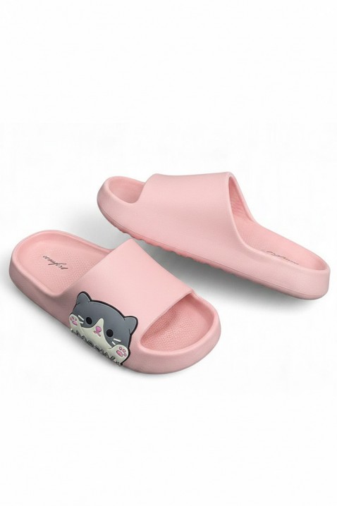 Γυναικείες παντόφλες με σχέδιο γατάκι KEYTINA PINK, Χρώμα: ροζ, IVET.EU - Εκπτώσεις έως -80%