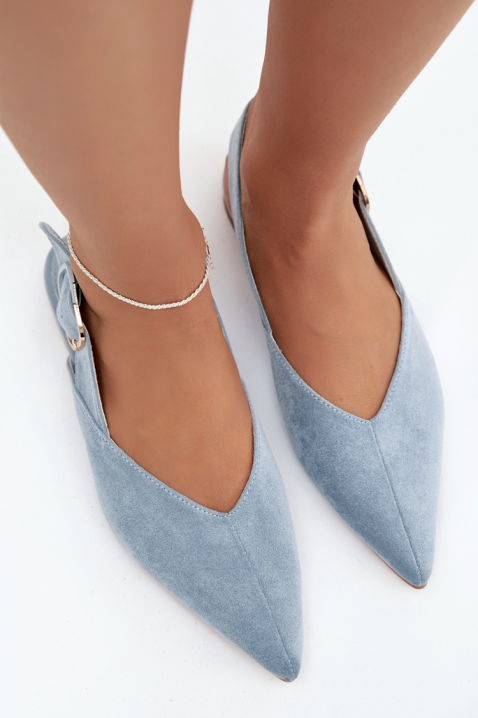 Кομψά γυναικεία παπούτσια με μυτερή μύτη ALEDINA BLUE, Χρώμα: μπλε, IVET.EU - Εκπτώσεις έως -80%