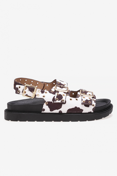 Γυναικεία σανδάλια με animal print και λουράκια JACKLINA, Χρώμα: μαύρο, IVET.EU - Εκπτώσεις έως -80%