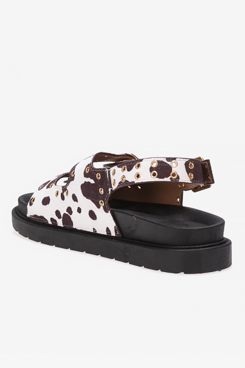 Γυναικεία σανδάλια με animal print και λουράκια JACKLINA, Χρώμα: μαύρο, IVET.EU - Εκπτώσεις έως -80%