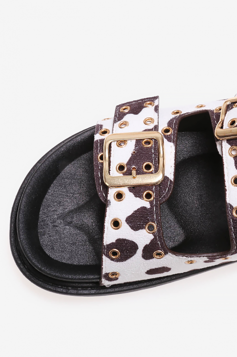 Γυναικεία σανδάλια με animal print και λουράκια JACKLINA, Χρώμα: μαύρο, IVET.EU - Εκπτώσεις έως -80%