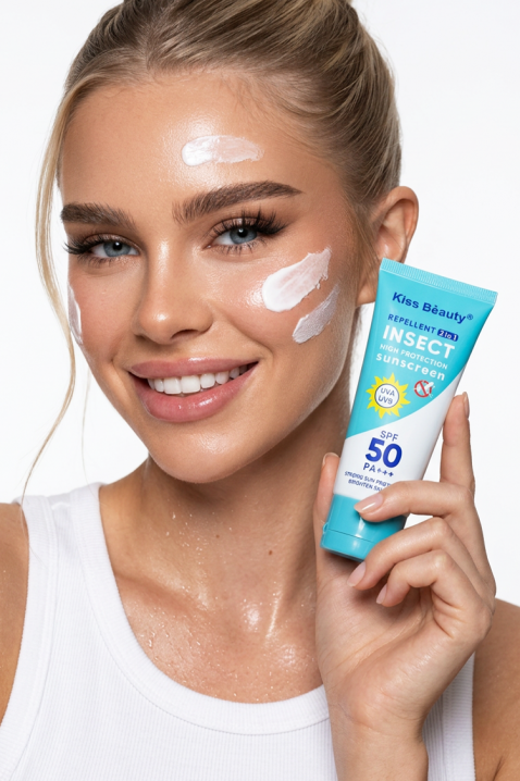 Kiss Beauty Insect 2 σε 1, αντικουνουπικό και αντηλιακή κρέμα 60 mlIVET.EU - Εκπτώσεις έως -80%