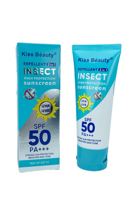 Kiss Beauty Insect 2 σε 1, αντικουνουπικό και αντηλιακή κρέμα 60 mlIVET.EU - Εκπτώσεις έως -80%