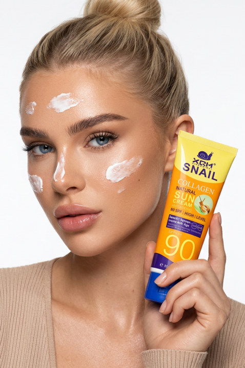 Αντηλιακή κρέμα SPF 90 με κολλαγόνο σαλιγκαριού XQM Snail Collagen Natural Suncream 80 mlIVET.EU - Εκπτώσεις έως -80%