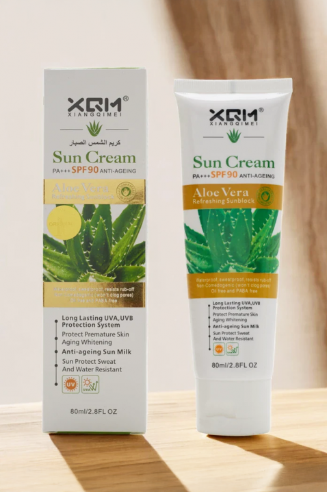 Δροσιστική αντηλιακή κρέμα με αλόη βέρα XQM Sun Protect SPF 90 - 80 mlIVET.EU - Εκπτώσεις έως -80%