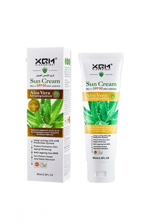 Δροσιστική αντηλιακή κρέμα με αλόη βέρα XQM Sun Protect SPF 90 - 80 mlIVET.EU - Εκπτώσεις έως -80%