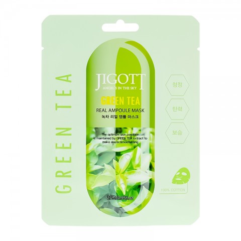 Jigott Green Tea Real Ampoule Mask 27 mlIVET.EU - Εκπτώσεις έως -80%