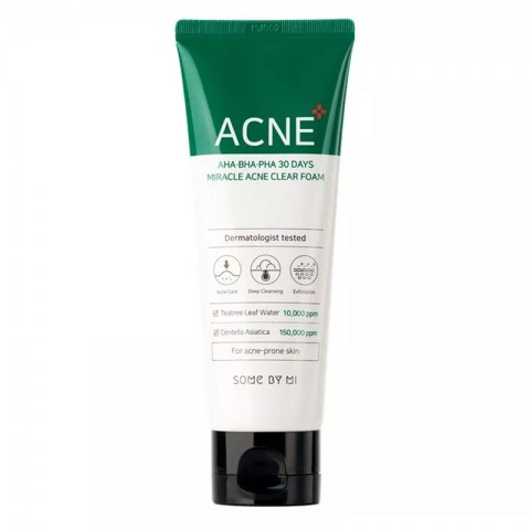 SomeByMi AHA-BHA-PHA 30 Days Miracle Acne Clear Foam 100mlIVET.EU - Εκπτώσεις έως -80%