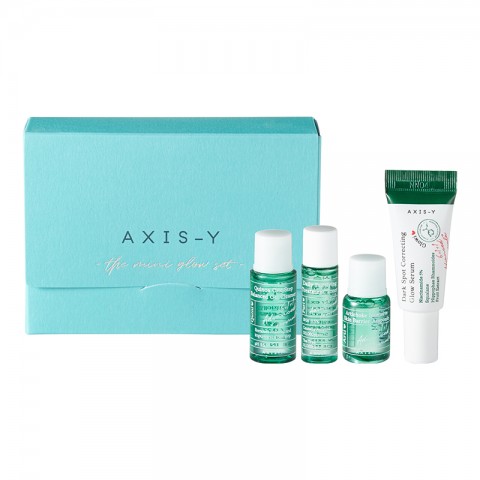 AXIS-Y The Mini Glow Set Cleanser 8 ml + Toner 5 ml + Ampoule 5 ml + Serum 5 ml + Gift Card + StickersIVET.EU - Εκπτώσεις έως -80%