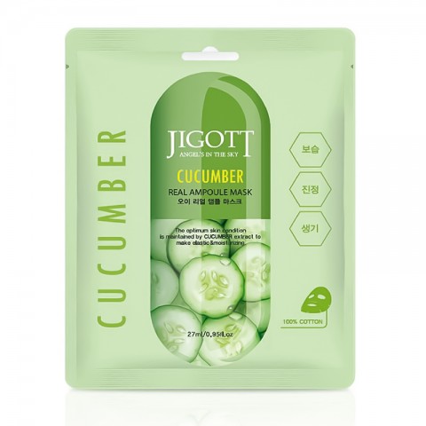 JIGOTT Cucumber Real Ampoule Mask 27 mlIVET.EU - Εκπτώσεις έως -80%