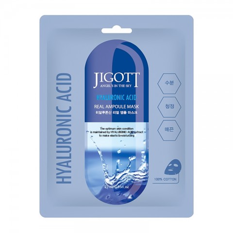 Jigott Hyaluronic Acid Real Ampoule Mask 27 mlIVET.EU - Εκπτώσεις έως -80%