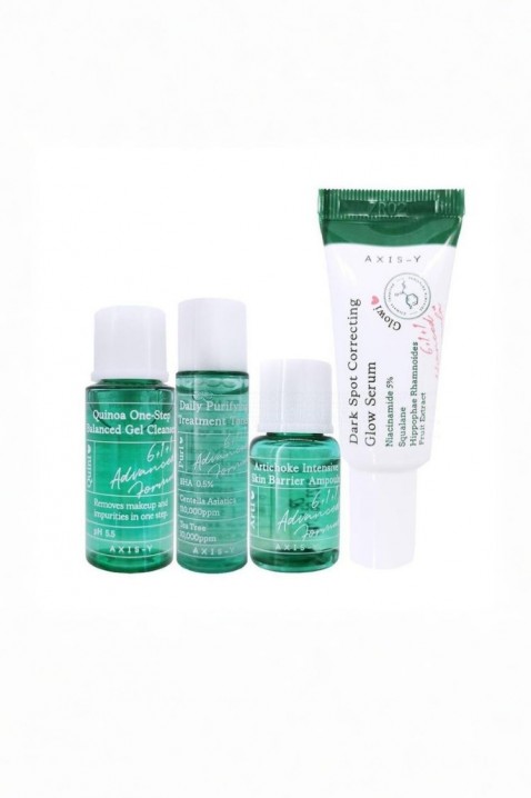 AXIS-Y The Mini Glow Set Cleanser 8 ml + Toner 5 ml + Ampoule 5 ml + Serum 5 ml + Gift Card + StickersIVET.EU - Εκπτώσεις έως -80%