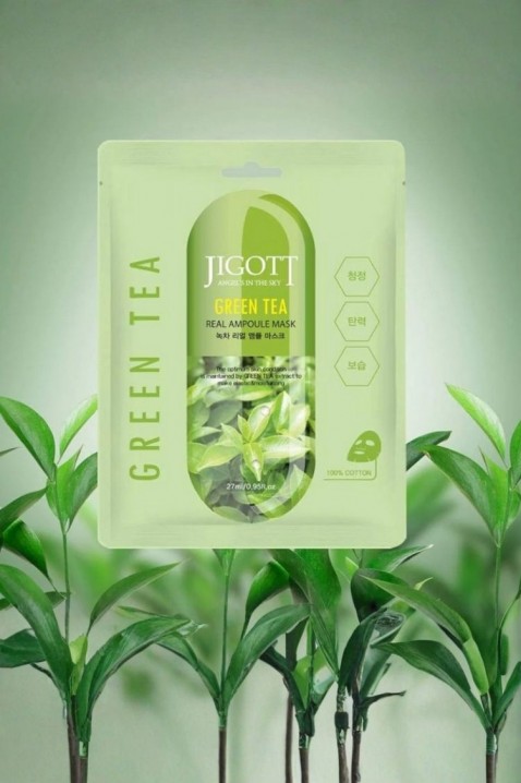 Jigott Green Tea Real Ampoule Mask 27 mlIVET.EU - Εκπτώσεις έως -80%