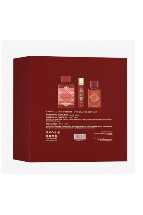 Unisex αραβικό σετ Lattafa Bade`e Al Oud Sublime EDP 100 ml + 12 ml EDP + Hair Mist 50 mlIVET.EU - Εκπτώσεις έως -80%