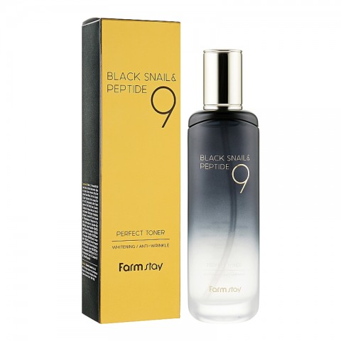 FarmStay Black Snail & Peptide 9 Perfect Toner 120 mlIVET.EU - Εκπτώσεις έως -80%