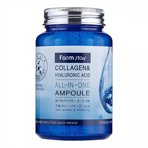 FarmStay Collagen & Hyaluronic Acid All-In-One Ampoule 250 mlIVET.EU - Εκπτώσεις έως -80%