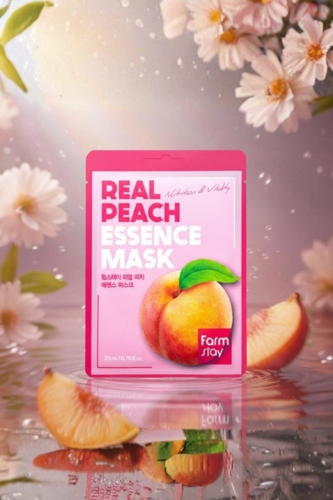 FarmStay Real Peach Essence Mask 1 pcsIVET.EU - Εκπτώσεις έως -80%