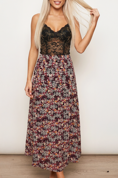 Μακριά φούστα με floral print TILIBET, Χρώμα: χρωματιστό, IVET.EU - Εκπτώσεις έως -80%
