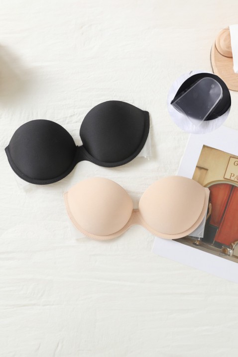 Αυτοκόλλητο strapless σουτιέν χωρίς πλάτη BAGDINIA BEIGE, Χρώμα: μπεζ, IVET.EU - Εκπτώσεις έως -80%
