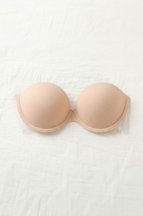 Αυτοκόλλητο strapless σουτιέν χωρίς πλάτη BAGDINIA BEIGE, Χρώμα: μπεζ, IVET.EU - Εκπτώσεις έως -80%