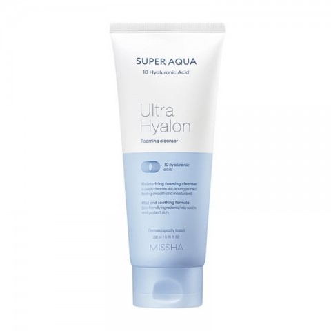MISSHA Super Aqua Ultra Hyalron Cleansing Foam Hyaluronic, 200 mlIVET.EU - Εκπτώσεις έως -80%