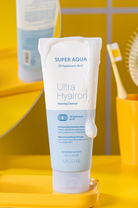 MISSHA Super Aqua Ultra Hyalron Cleansing Foam Hyaluronic, 200 mlIVET.EU - Εκπτώσεις έως -80%