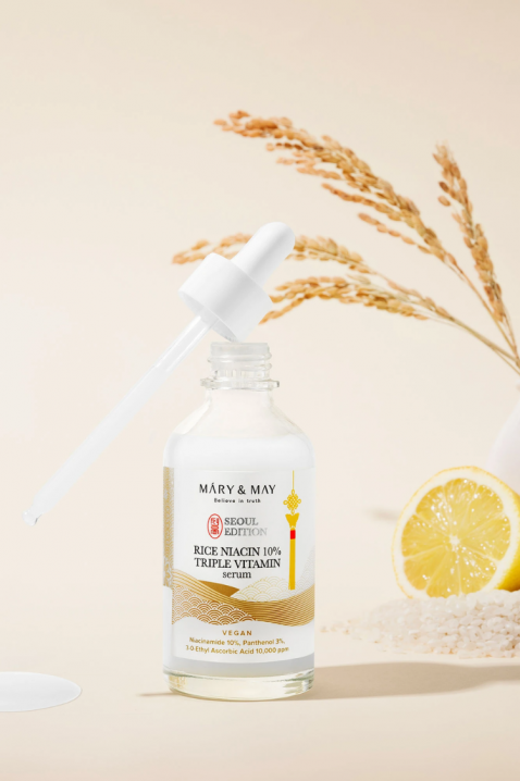 Mary&May Rice Niacin 10% Triple Vitamin Serum Brightening Serum, 80 mlIVET.EU - Εκπτώσεις έως -80%